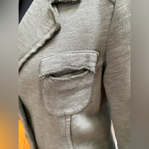 Cotton olive blazer - Picture 3 of 6